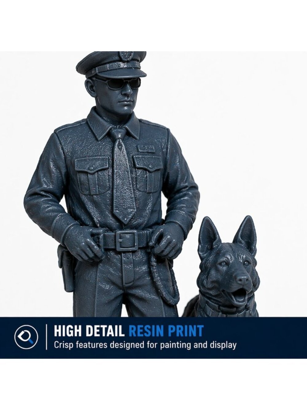 Police Figures – 8 Unpainted Resin Officers for Model Railroad & Dioramas 42mm - Picture 5 of 12